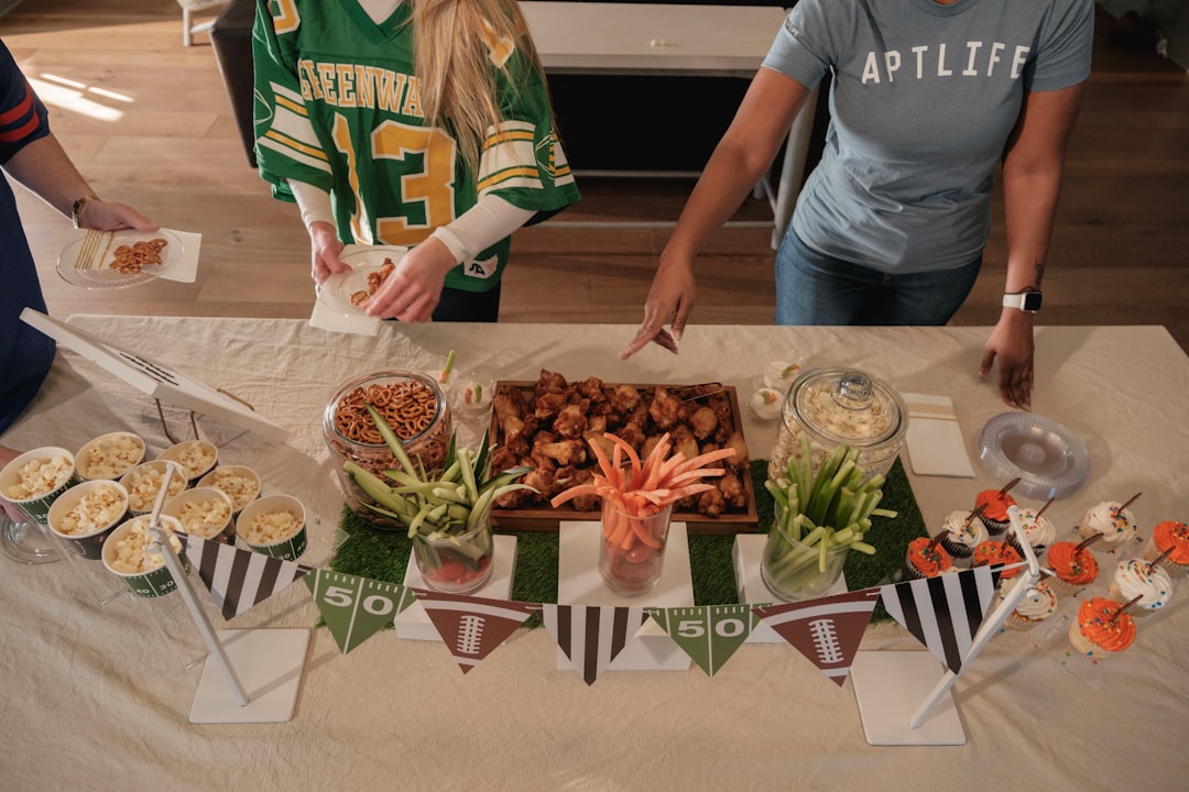 Photo football match snacks